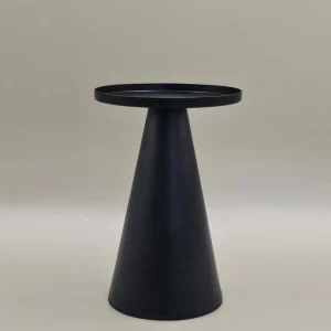 Medium black metal candle holder - 12.7cm