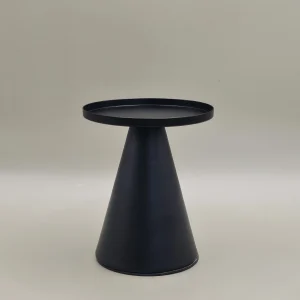 Small black metal candle holder - 16.5cm