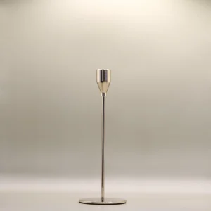 Small Gold metal candle stick holder - 23cm