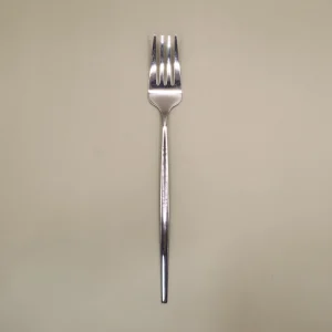 Modern silver stainless steel fork