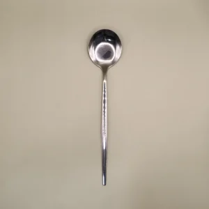 Modern silver stainless steel spoon