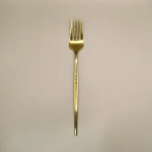Modern gold stainless steel fork