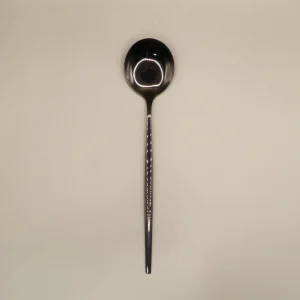 Modern black stainless steel spoon