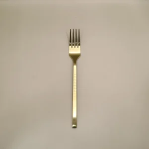 Modern matt gold stainless steel fork