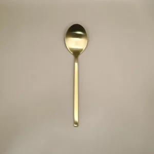 Modern matt gold stainless steel spoon