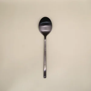 Modern matt black stainless steel spoon