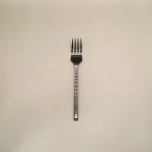 Modern matt black stainless steel dessert fork