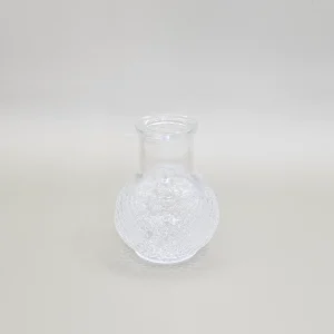 Small clear glass flower vase - 6.6cm