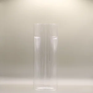 Large clear cylindrical vase - 12cm