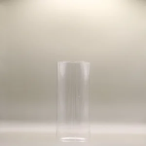 Medium clear cylindrical vase - 10cm