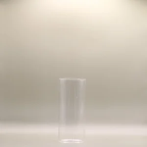Small clear cylindrical vase - 8cm